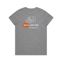 Talk to a Mate | Women's T-shirt - Custom Clothing | T Shirt Printing | Embroidery | Screen Printing | Print Room NZ